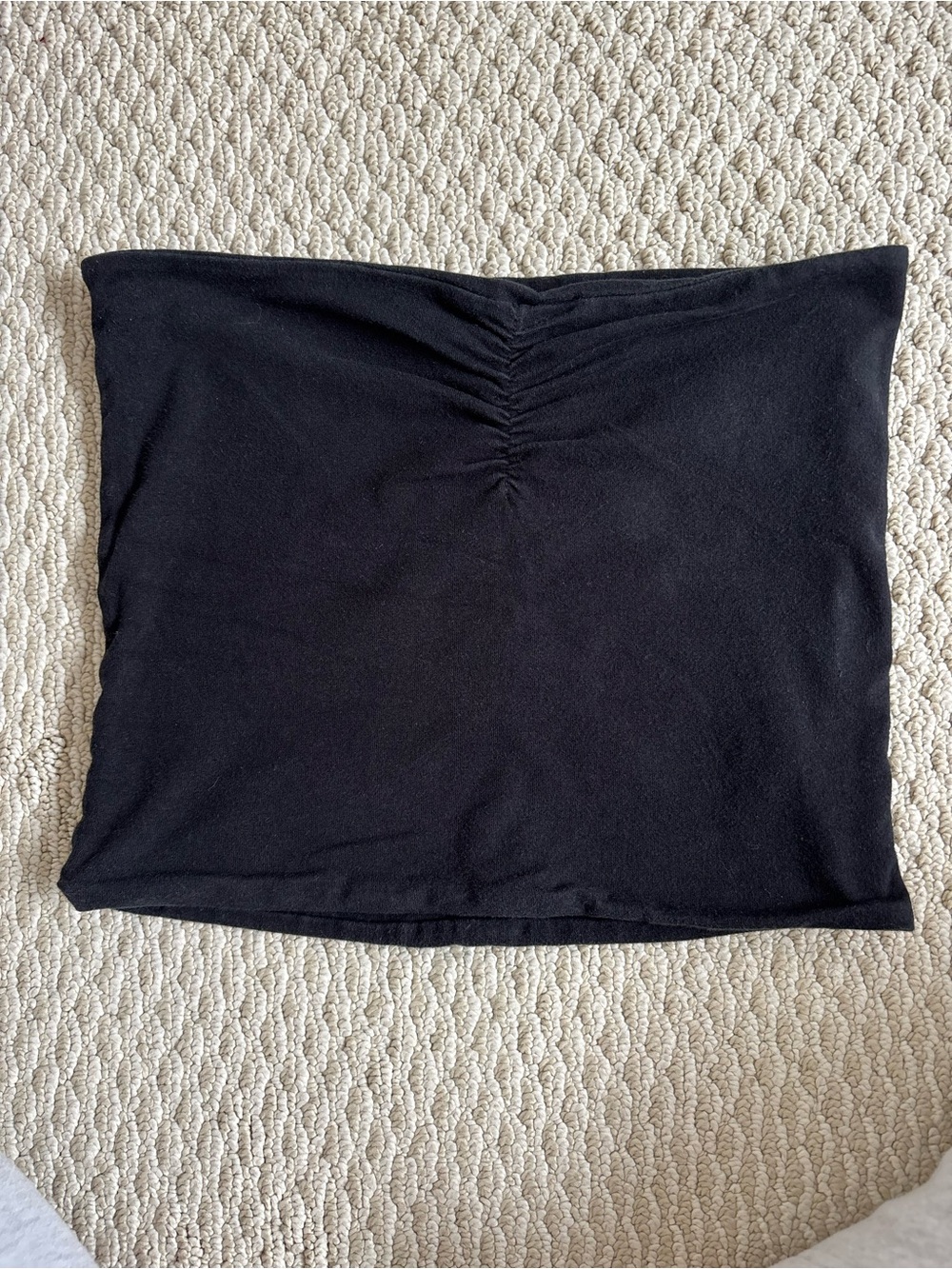 Topshop Black Ribbed Tube Top